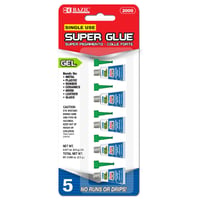 使い捨て 接着剤　0.5g スーパーグルージェル　5個入り　文房具　アメリカン雑貨