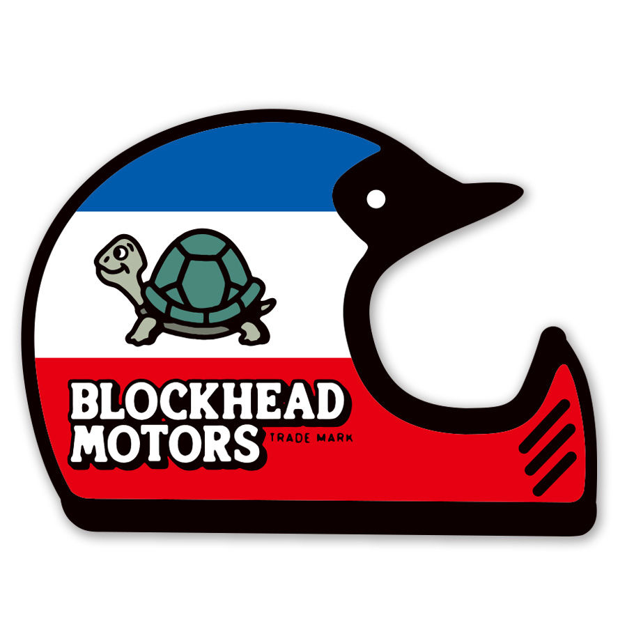 ヘルメットステッカー（オフロード／トリコロール） | BLOCKHEAD MOTORS