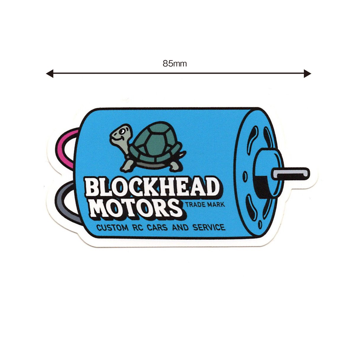 モーターステッカー【ブルー】 | BLOCKHEAD MOTORS