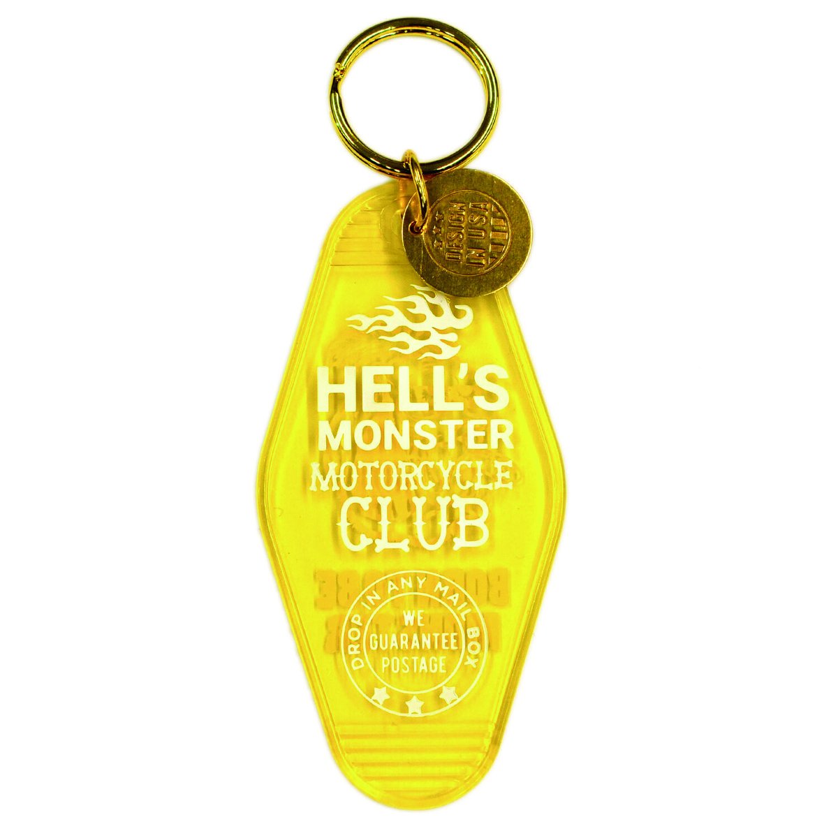MOTEL KEYCHAIN HELL'S MONSTER CLEAR YELLOW | BL