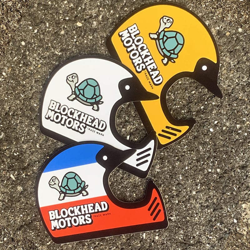 ヘルメットステッカー(オフロード/ホワイト) | BLOCKHEAD MOTORS ヘルメットステッカー(オフロード/ホワイト) | BLOCKHEAD MOTORS