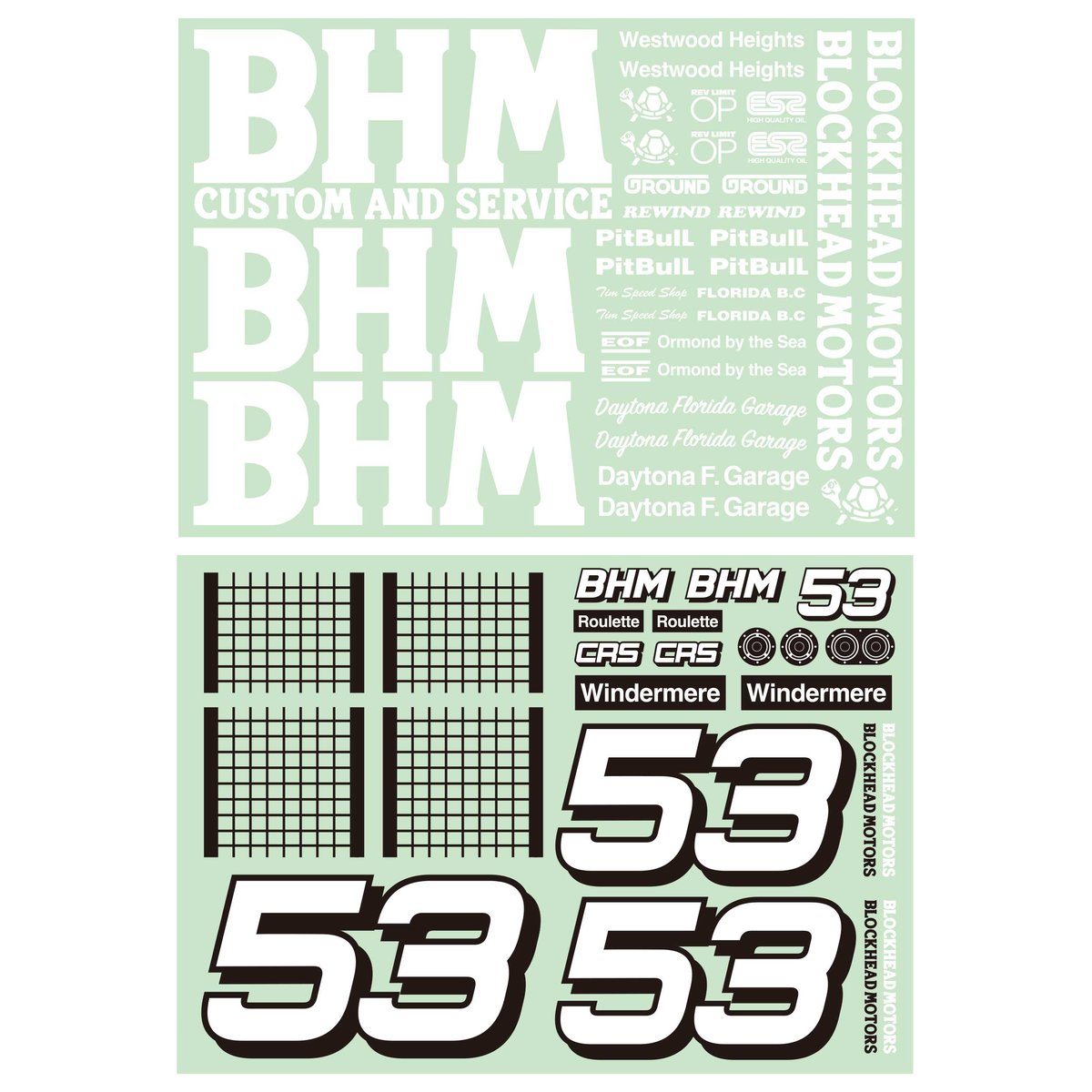 オンロードデカールセット(2枚組) | BLOCKHEAD MOTORS オンロードデカールセット(2枚組) | BLOCKHEAD MOTORS