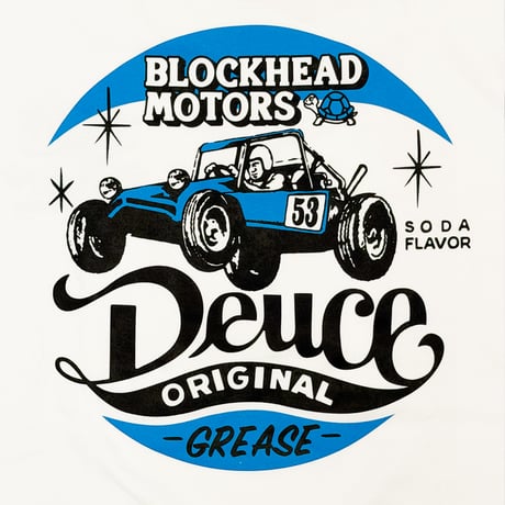BLOCKHEAD MOTORS x Deuce Grease SODA Tシャツ