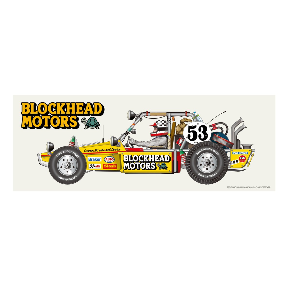 ビンテージバギーステッカー | BLOCKHEAD MOTORS