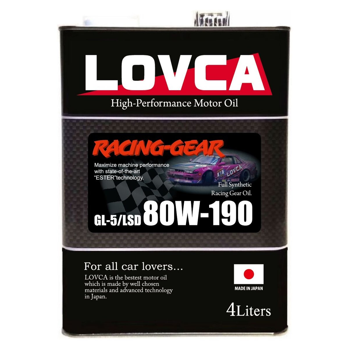 □送料無料□LOVCA RACING-GEAR 80W-190 4L GL-5/LSD□LRG