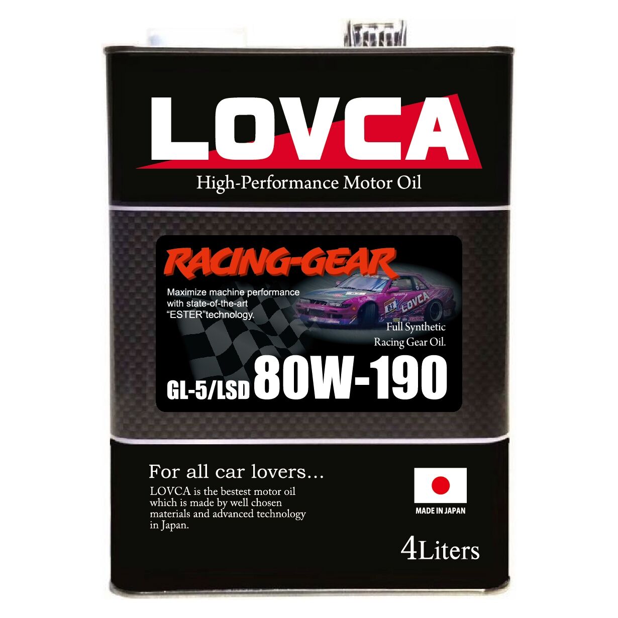 LOVCA RACING-GEAR 80W-190 ギアオイル 5L □送料無料□LOVCA RACING-GEAR 80W-190 4L GL-5/LSD□LRG