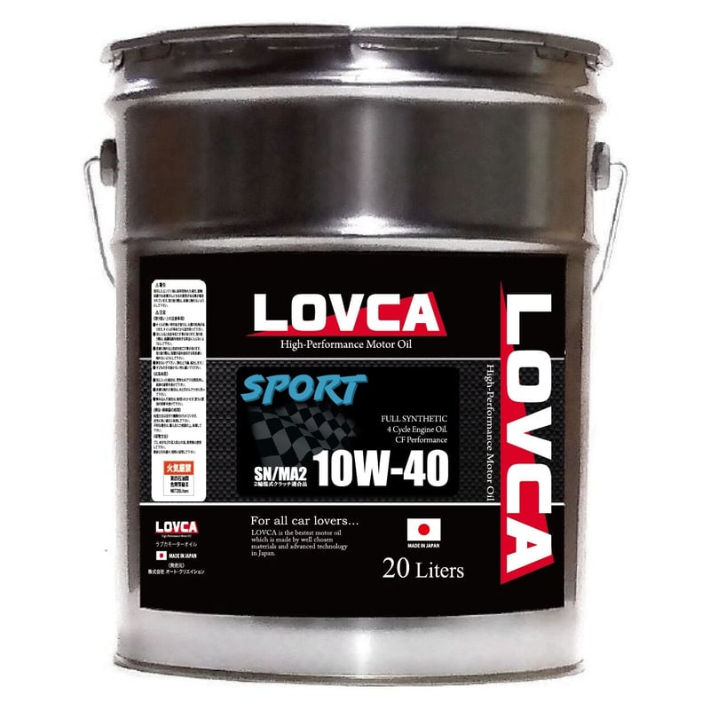 □送料無料□LOVCA SPORT 10W-40 20L SN/MA2/CF適合□2輪湿式クラ