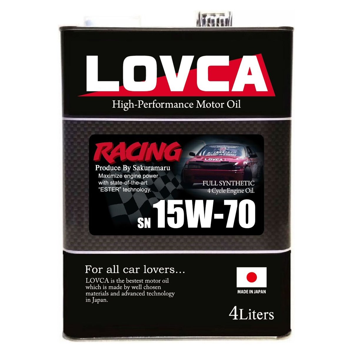 LOVCA フルシンセティックエンジンオイル 15W-70 4L □送料無料□LOVCA RACING 15W-70 4L SN□LR1570-4 | LOVC