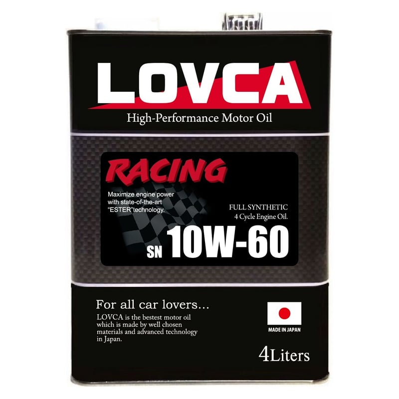 LOVCA フルシンセティックエンジンオイル 10W-60 4L □送料無料□LOVCA RACING 10W-60 4L SN□LR1060-4 | LOVC