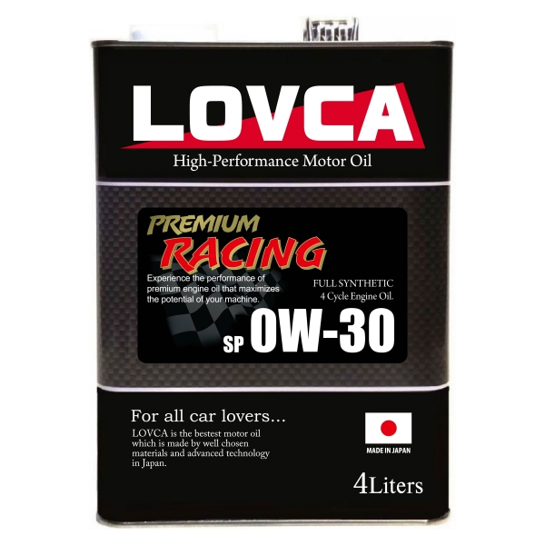 □送料無料□LOVCA PREMIUM-RACING 0W-30 4L SP□特殊減摩技術×エ