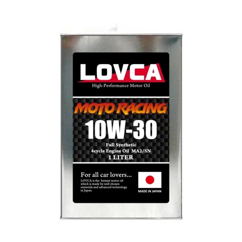 □LOVCA MOTO-RACING 10W-30 MA2/SN 1L□2輪湿式クラッチ対応□