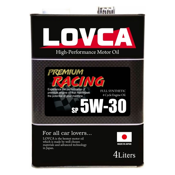 ■送料無料■LOVCA PREMIUM-RACING 5W-30 4L SP■特殊減摩技術×エステル×PAO  RACINGを超えた特別なレーシングオイル LSPI対応■LPR530-4