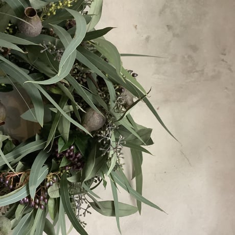 Thin leaf eucalyptus wreath"" (細葉ユーカリのミックスリース )