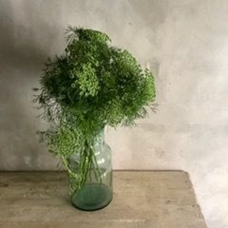 Blue Glass Bottle Flower Vase (ブルーガラスボトル フラワーベー