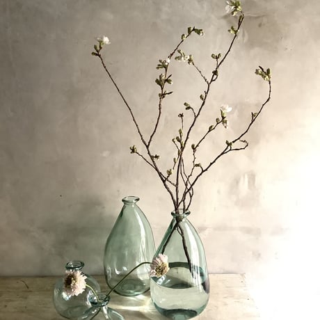 Valencia "catorce" glass bottle flower vase(ヴァレンシア"14"カトルチェ ガラスボトル  フラワーベース)