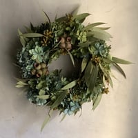Eucalyptus & antique hydrangea Swag (ユーカリとアンティ