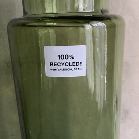 Valencia"Cuatro"glass bottle flower vase(ヴァレンシア"クアトロ" ガラスボトル  フラワーベース)