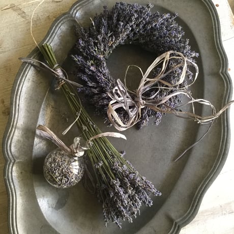 Dried Lavender Wreath Set (香るオーガニックラベンダーのドライリースセット)