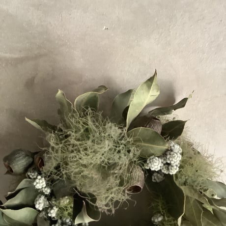 Dried Eucalyptus & Smoke Tree Wreath (ユーカリとスモークツリーのリース)