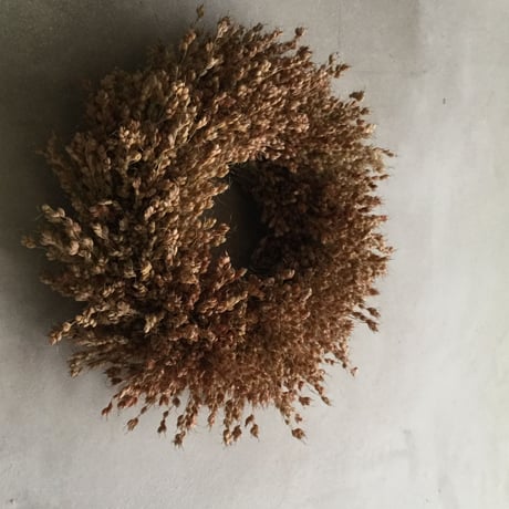 Dried Broom Corn Wreath (玉すだれのドライリース)