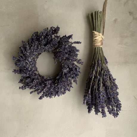 Dried lavender wreath Set (香るオーガニックラベンダーのドライリースセット)