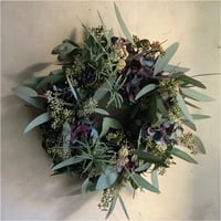 Mixed eucalyptus & antique hydranngea wreath (アンティークアジサイとユーカリのミックスリース)