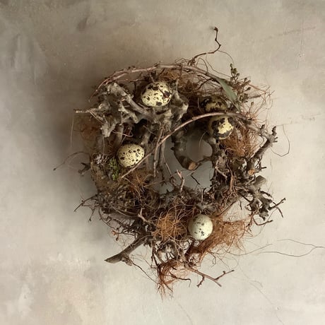 Birds nest wreath "Wagtail" (バーズネストリース・ワグテール)