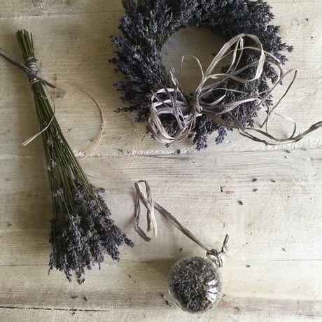 Dried Lavender Wreath Set (香るオーガニックラベンダーのドライリースセット)