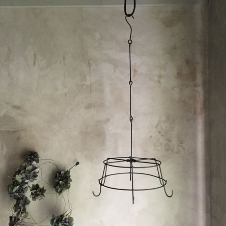Iron Flower Hanger with Dried Hydrangea(アイアンフラワーハンガー・紫陽花ガーランド付き)