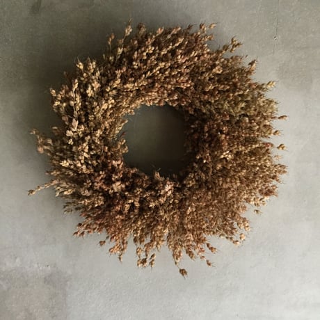 Dried Broom Corn Wreath (玉すだれのドライリース)