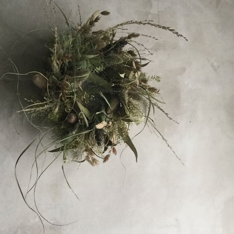 Dried Wheat Grain Wreath (雑穀のドライリース)