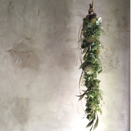 Dried Green Garland Swag (ドライフラワーのグリーンガーランド スワッグ）