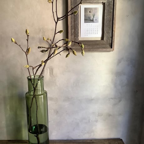 Valencia"Cuatro"glass bottle flower vase(ヴァレンシア"クアトロ" ガラスボトル  フラワーベース)