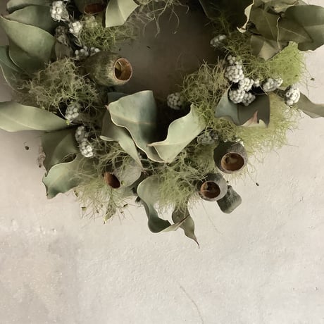 Dried Eucalyptus & Smoke Tree Wreath (ユーカリとスモークツリーのリース)
