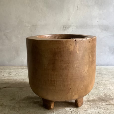 Monstera variegata with Acacia wood Planter cover (モンステラ・バリエガータ/アカシア木製 鉢カバー付き)