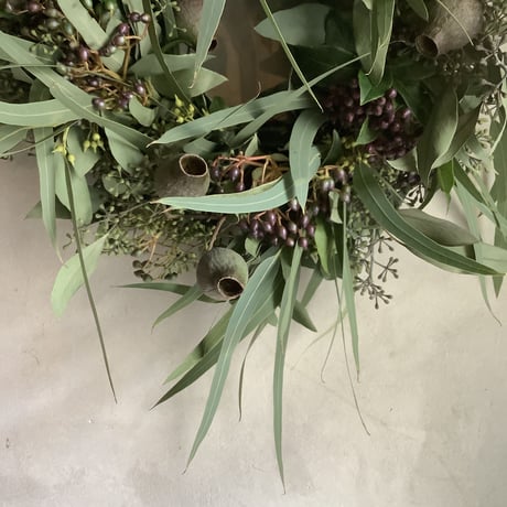 Thin leaf eucalyptus wreath"" (細葉ユーカリのミックスリース )