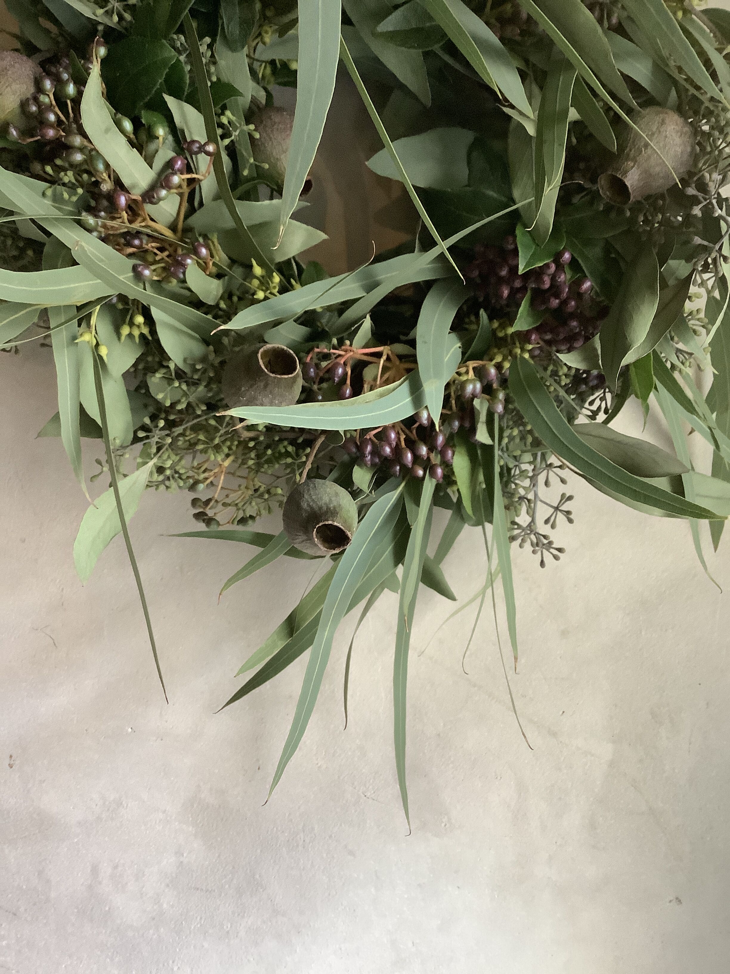 Thin leaf eucalyptus wreath
