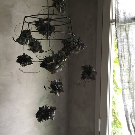 Iron Flower Hanger with Dried Hydrangea(アイアンフラワーハンガー・紫陽花ガーランド付き)