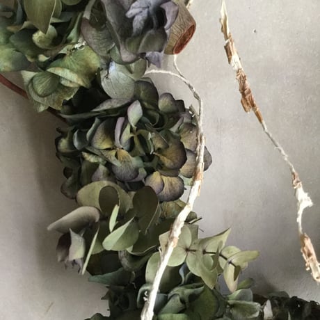 Dried Hydrangea Flower Wreath(アンティーク紫陽花のドライリース)