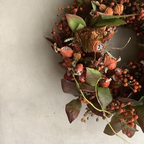 blossoms Fall wreath (秋の実物リース)