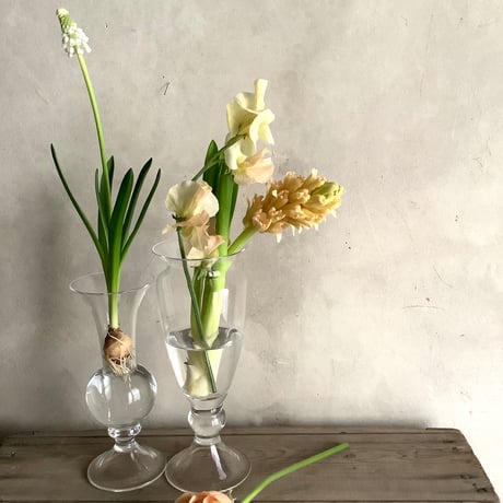 "Adrett Clear" Flower vase set of 2 (フラワーベースセット"アドレットクリア”2個セット)