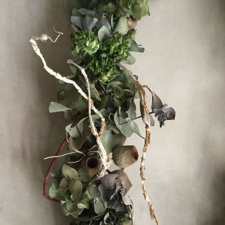 Dried Hydrangea Flower Wreath(アンティーク紫陽花のドライリース)