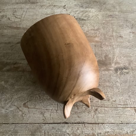 Monstera Thai Constellation with Acacia wood Planter cover (モンステラ・タイコンステレーション/アカシア木製 鉢カバー付き)