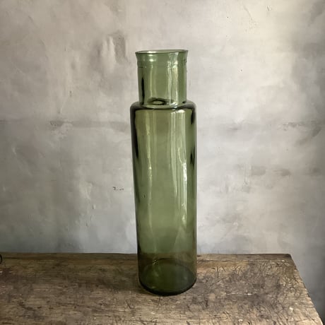 Valencia"Cuatro"glass bottle flower vase(ヴァレンシア"クアトロ" ガラスボトル  フラワーベース)