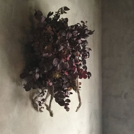 Colored Eucalyptus & Hydrangea Wreath (染めユーカリとミナヅキのドライリース)