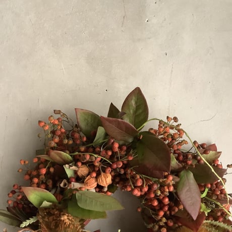 blossoms Fall wreath (秋の実物リース)