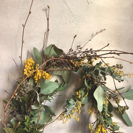 Mimosa oval wreath (ミモザのオーバルリース）