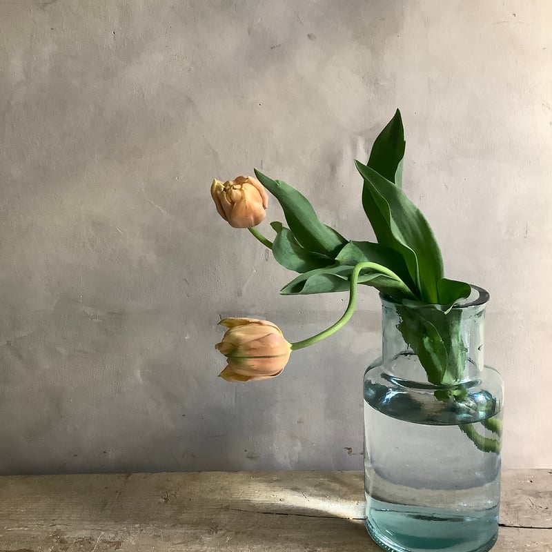 【廃盤】 ブルーエレファント フラワーベース 　花瓶 Blue Glass Bottle Flower Vase (ブルーガラスボトル フラワー