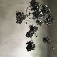 Iron Flower Hanger with Dried Hydrangea(アイアンフラワーハンガー・紫陽花ガーランド付き)