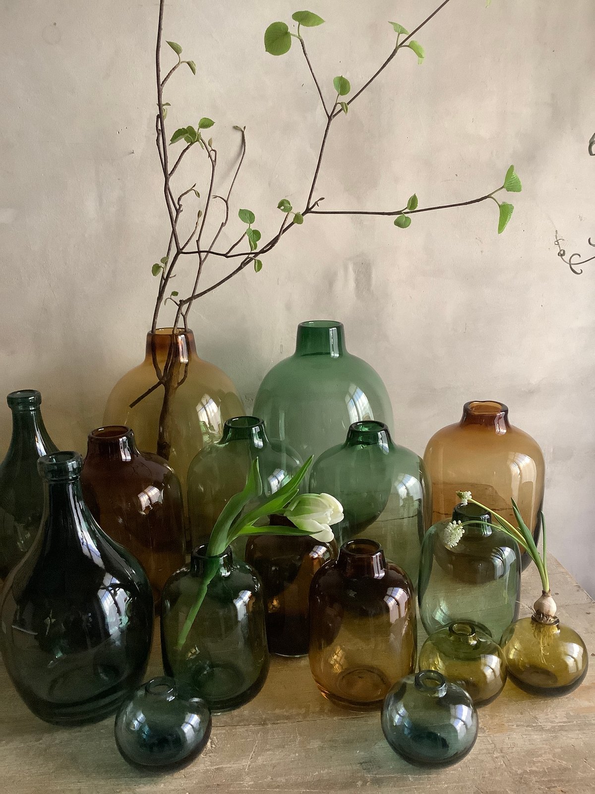 Classical colorerd bottle Flower Vase (クラシカル カラ